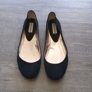 Black Suede Steve Madden Flats